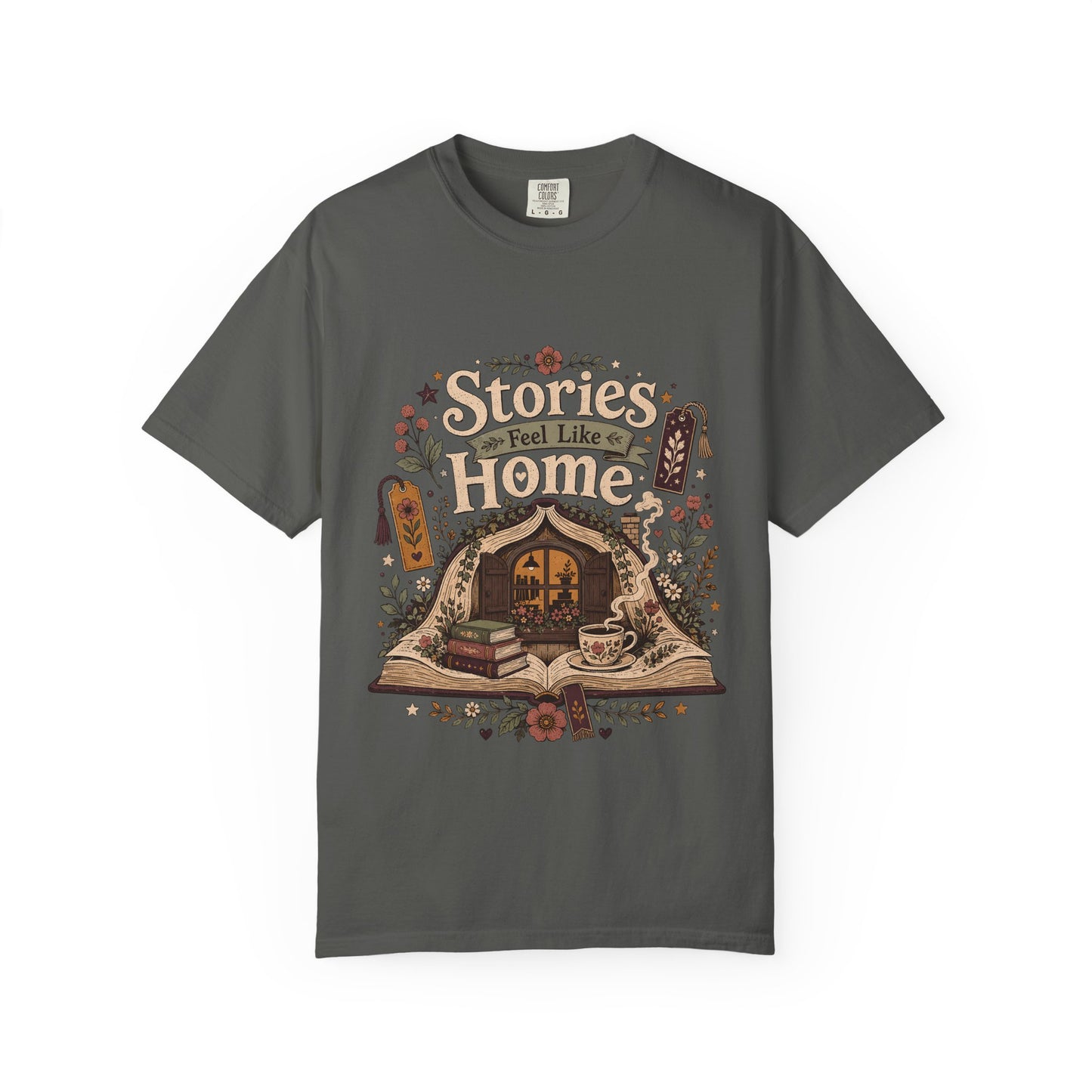 Stories Feel Like Home – Book Lover T-Shirt
