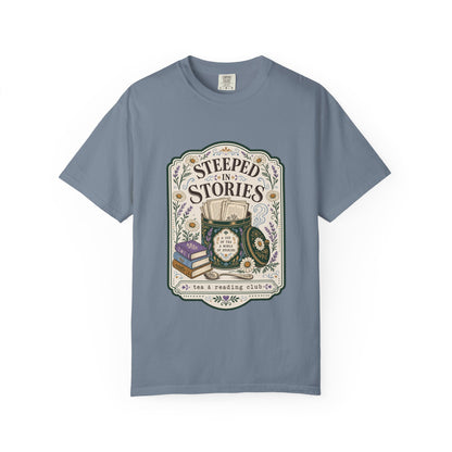 Steeped in Stories – Tea and Books T-Shirt