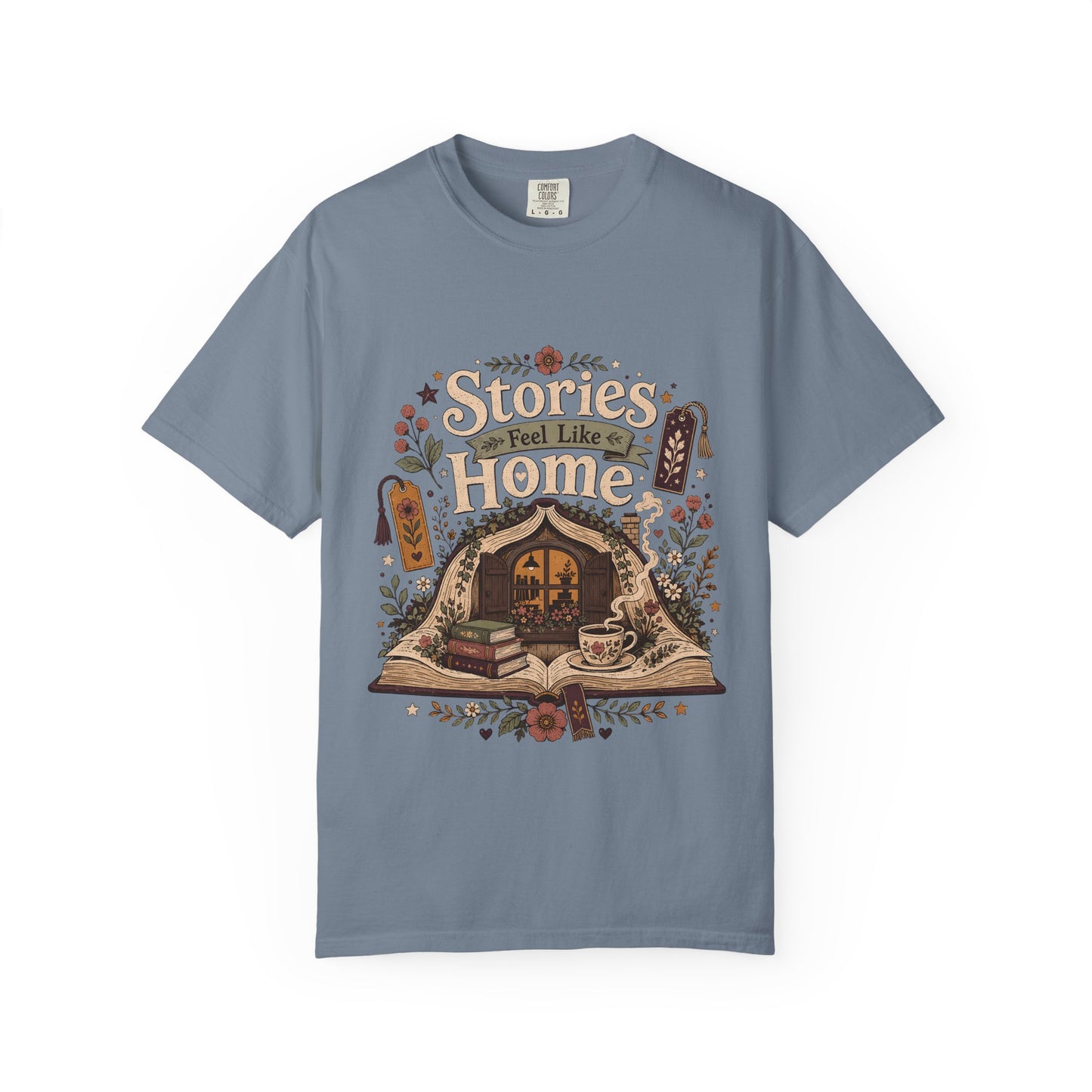 Stories Feel Like Home – Book Lover T-Shirt