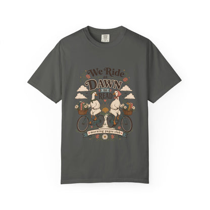 We Ride at Dawn to Read – Book Lover T-Shirt