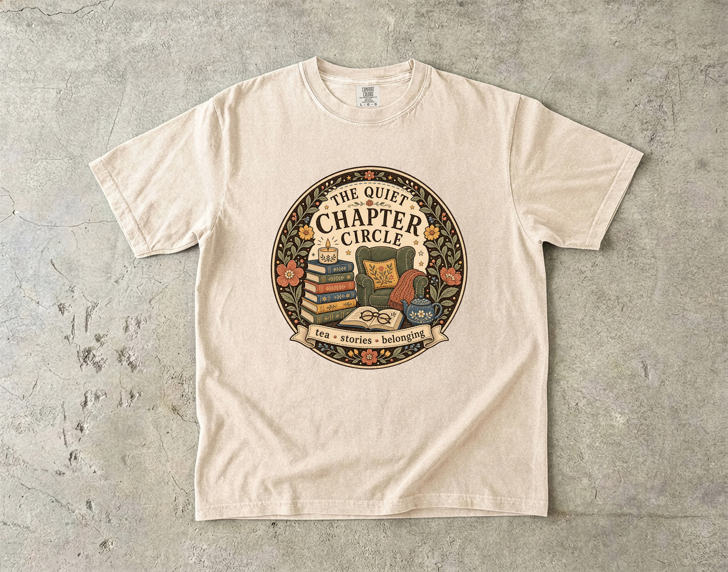 The Quiet Chapter Circle – Book Club T-Shirt