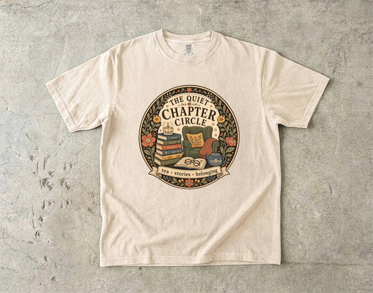 The Quiet Chapter Circle – Book Club T-Shirt