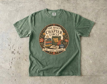 The Quiet Chapter Circle – Book Club T-Shirt
