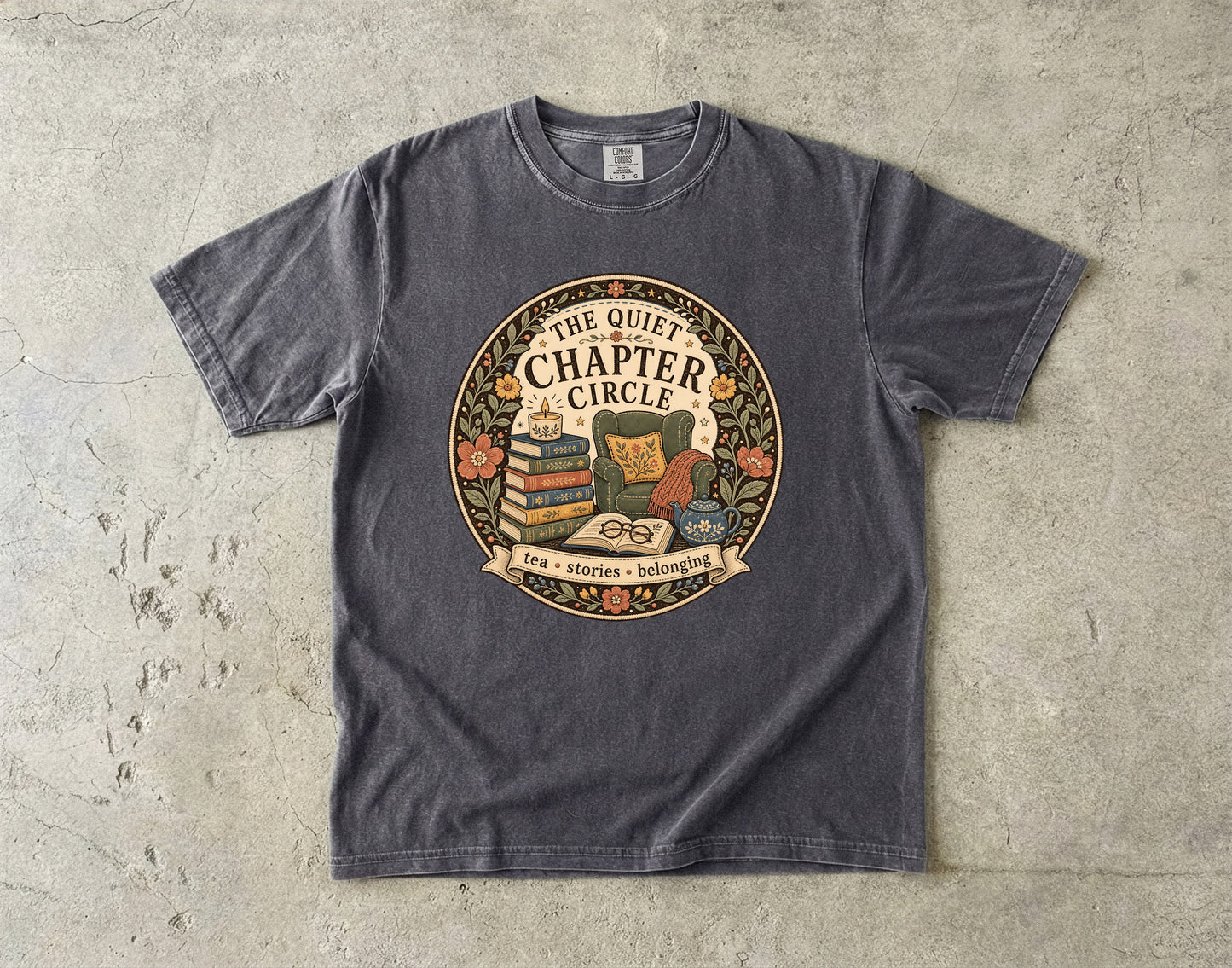 The Quiet Chapter Circle – Book Club T-Shirt