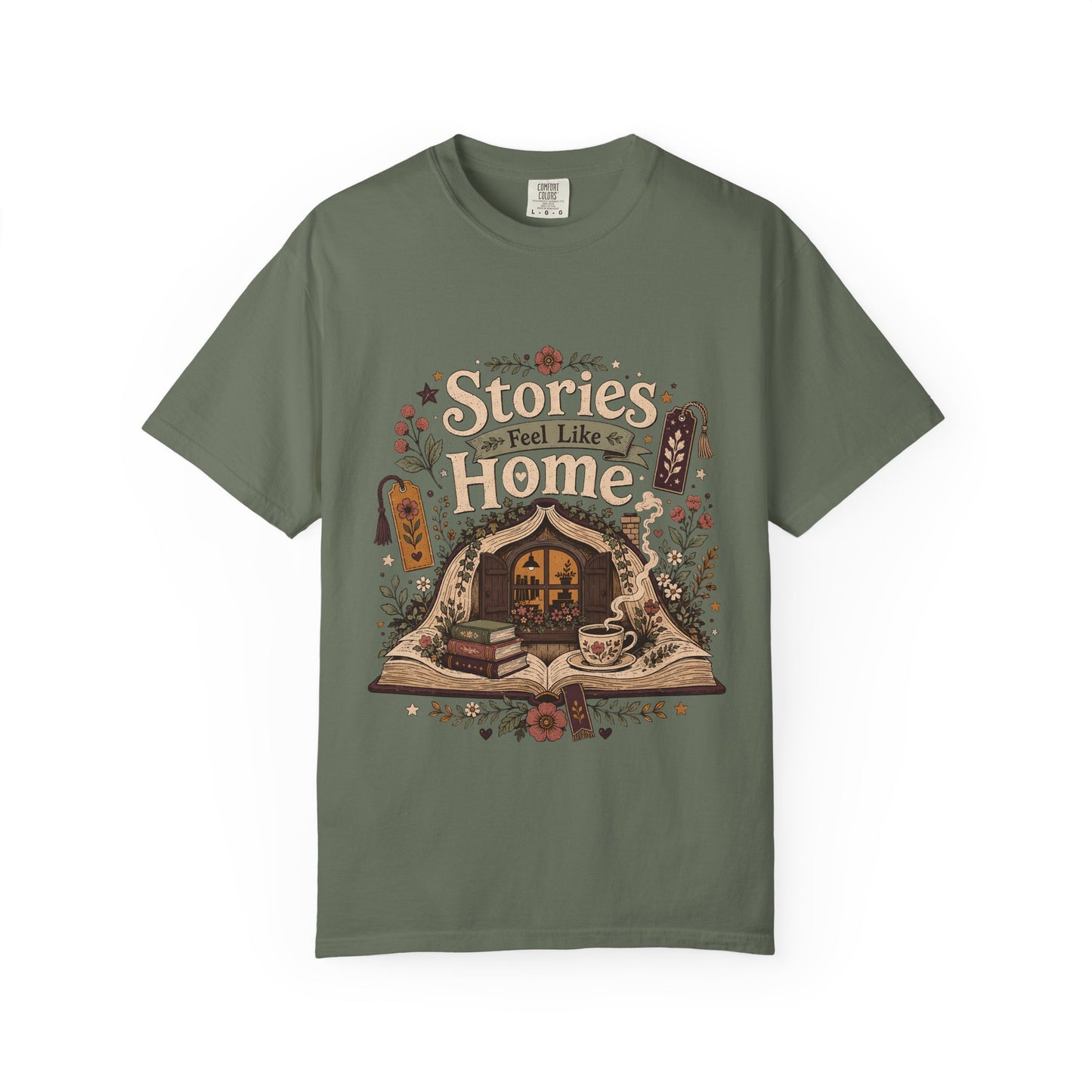 Stories Feel Like Home – Book Lover T-Shirt