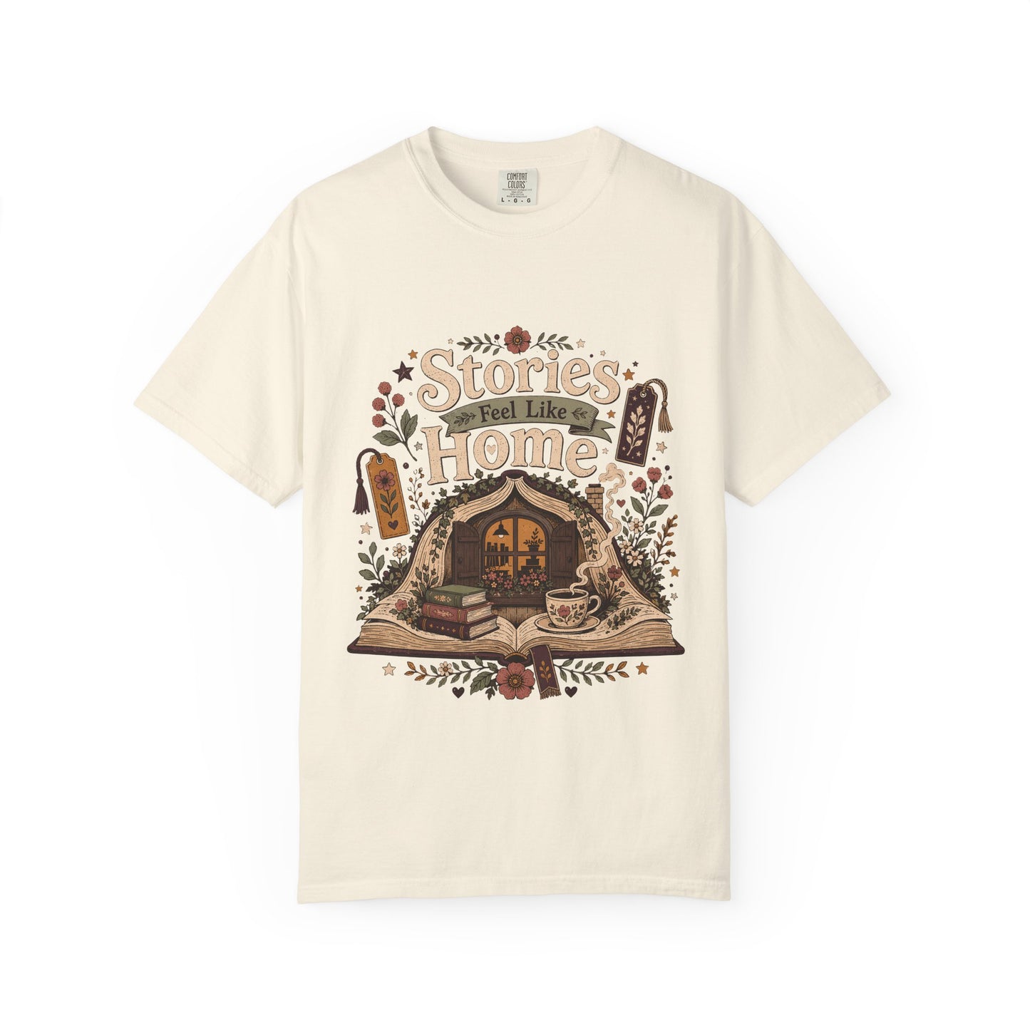 Stories Feel Like Home – Book Lover T-Shirt