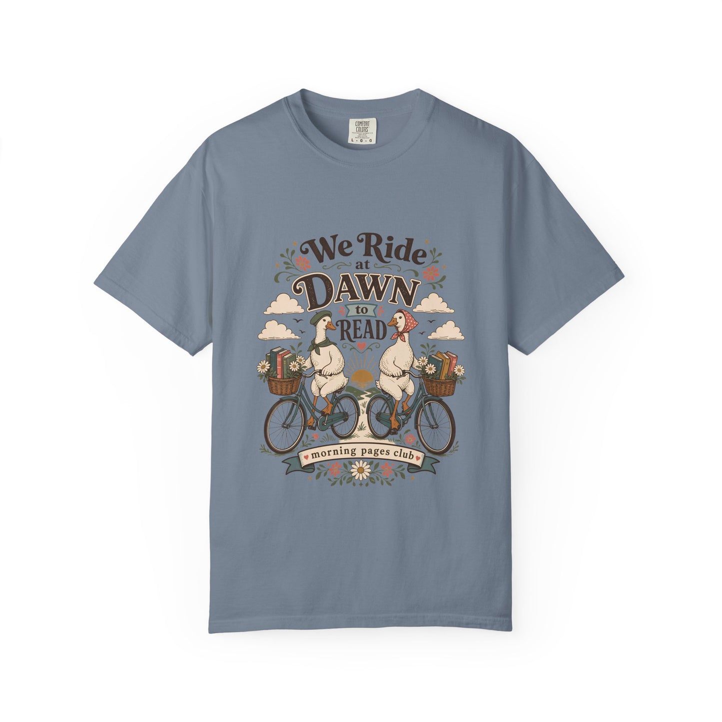 We Ride at Dawn to Read – Book Lover T-Shirt