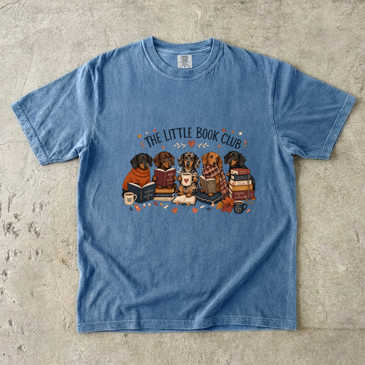 The Little Book Club – Dachshund Book Club T-Shirt