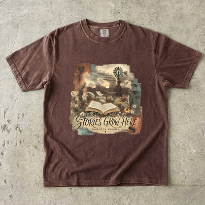 Stories Grow Here – Literary T-Shirt
