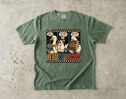 Read Sip Discuss – Book Club T-Shirt