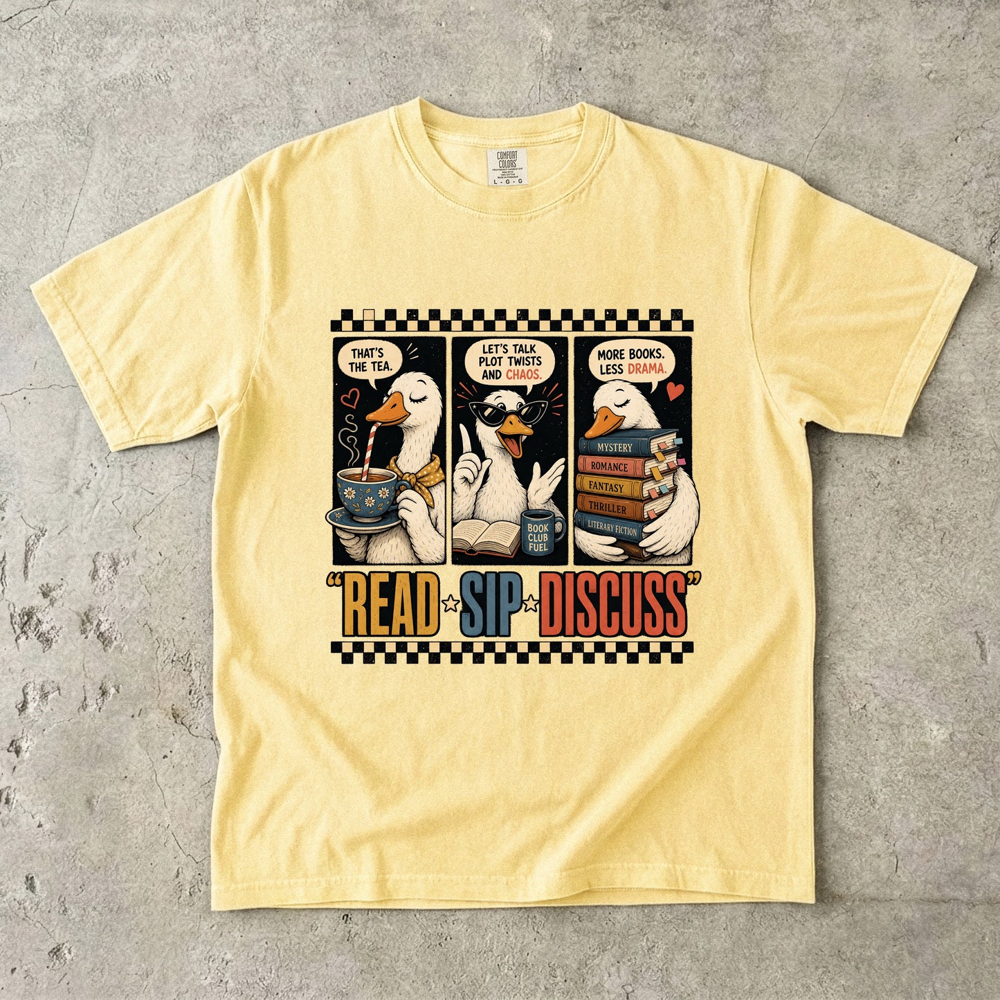 Read Sip Discuss – Book Club T-Shirt